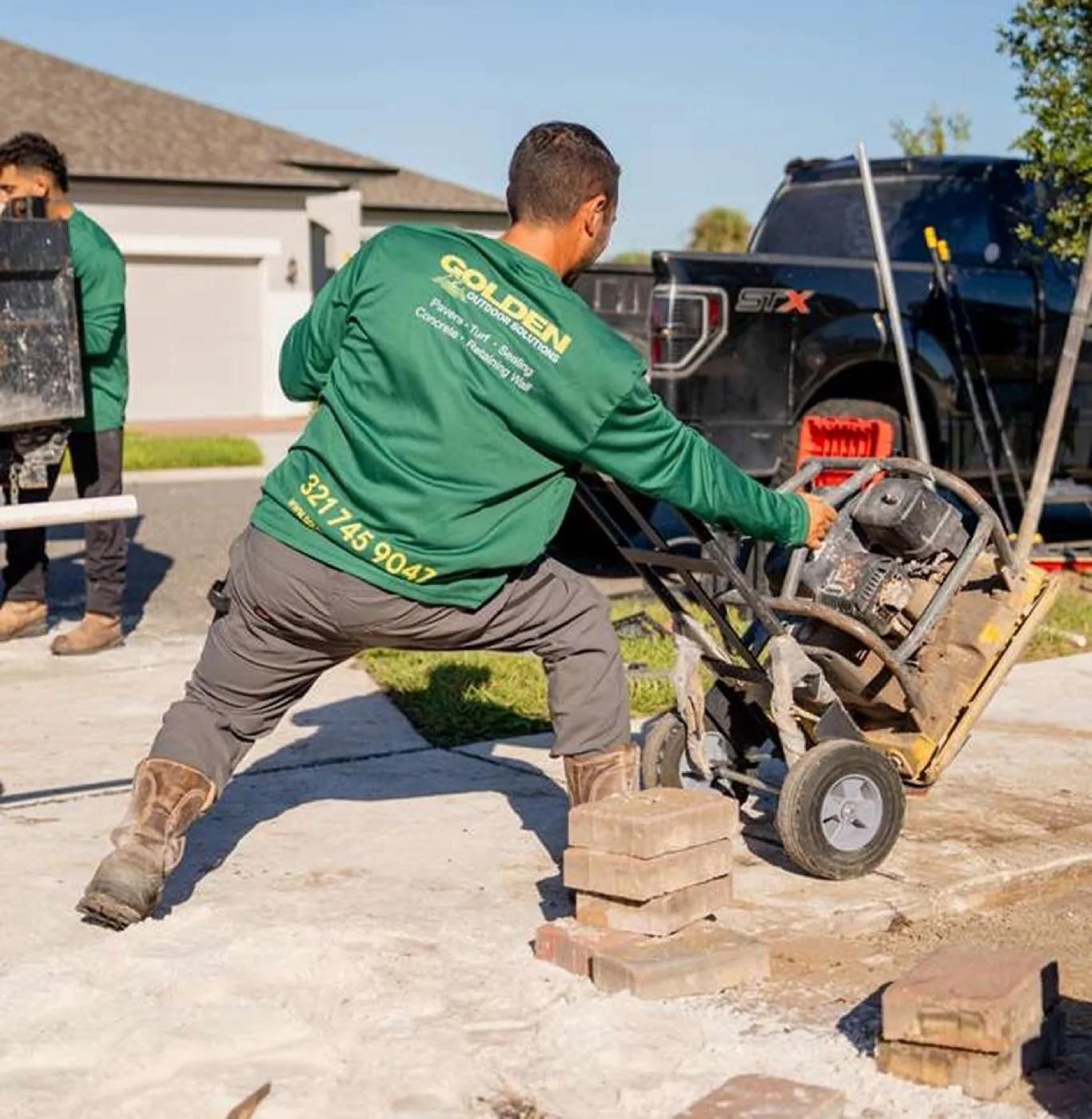 The Golden Outdoor Solutions team at work in Brevard County, FL