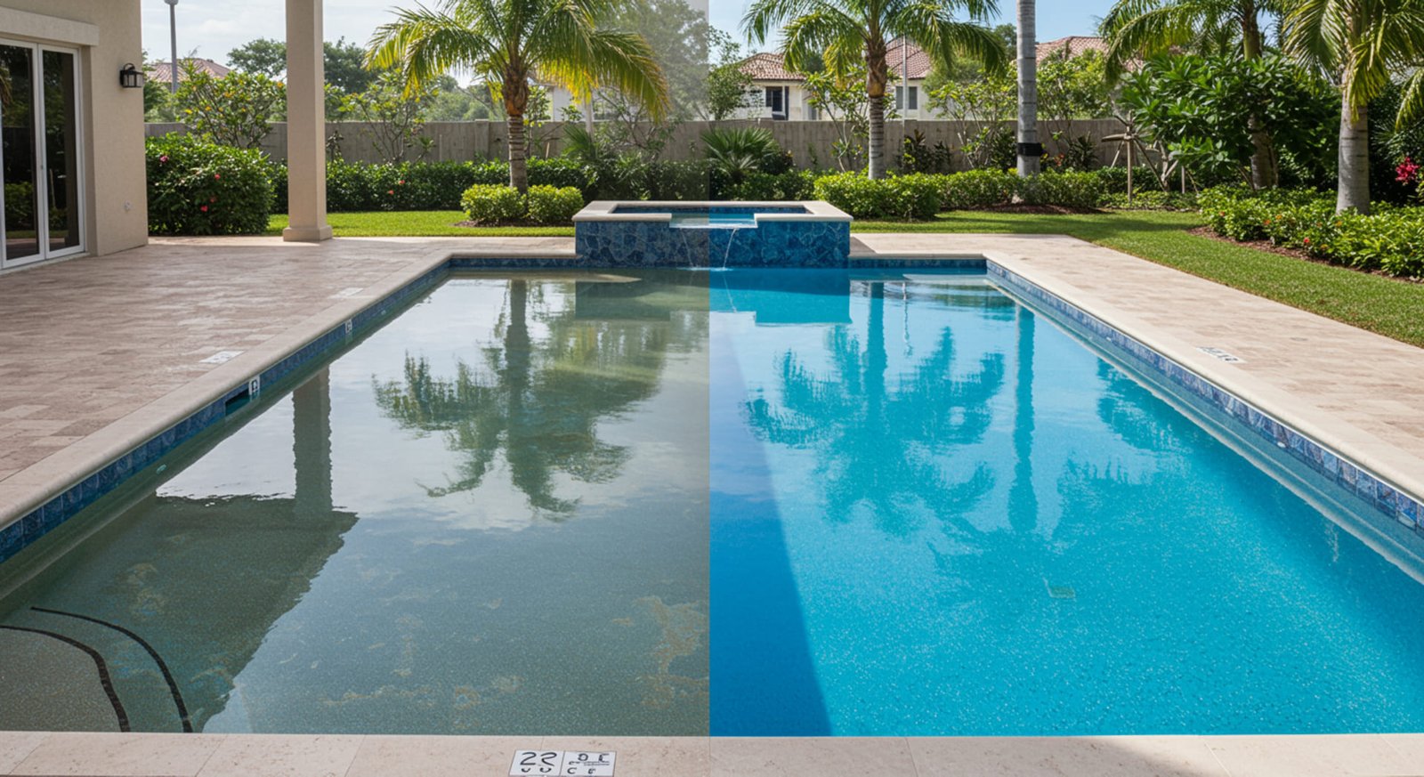 Pool Resurfacing in Florida — Before and After by Golden Outdoor Solutions
