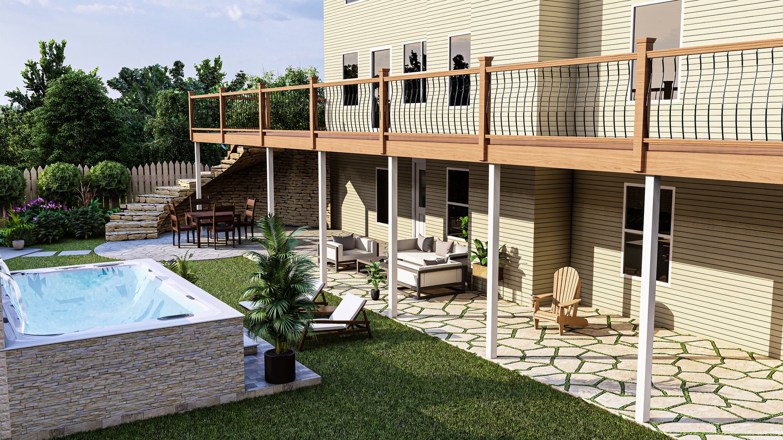 Outdoor renovation projects in Florida with modern concrete finishes