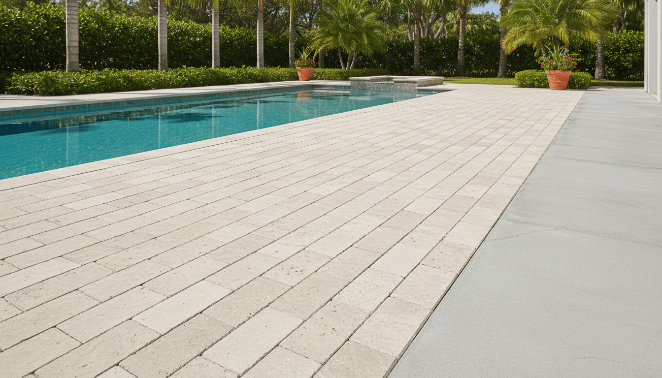 Pool Deck Pavers in Florida vs Concrete