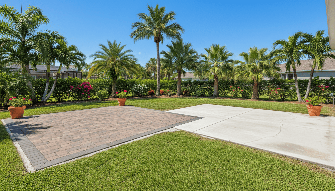 Patio Pavers vs Concrete in Florida