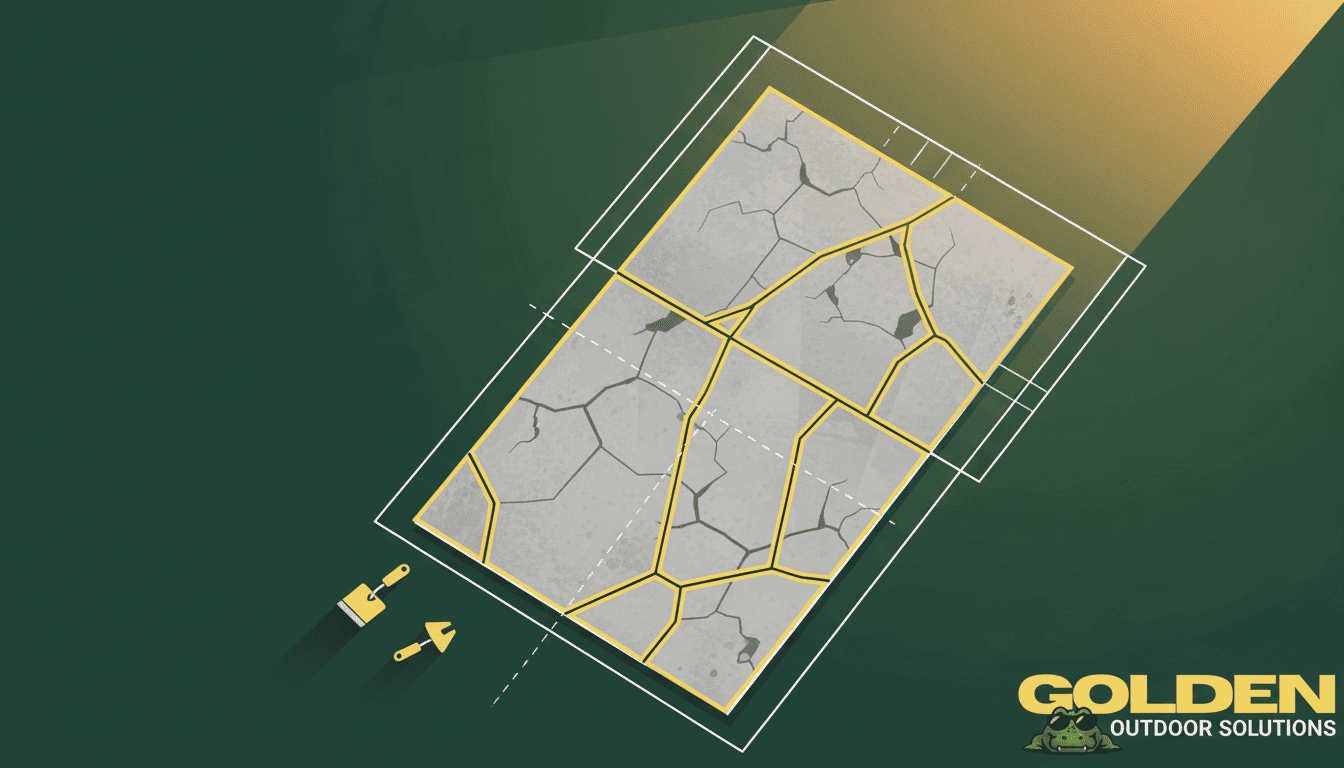 Concrete driveway repair cost Florida — cracked residential driveway surface in Central Florida