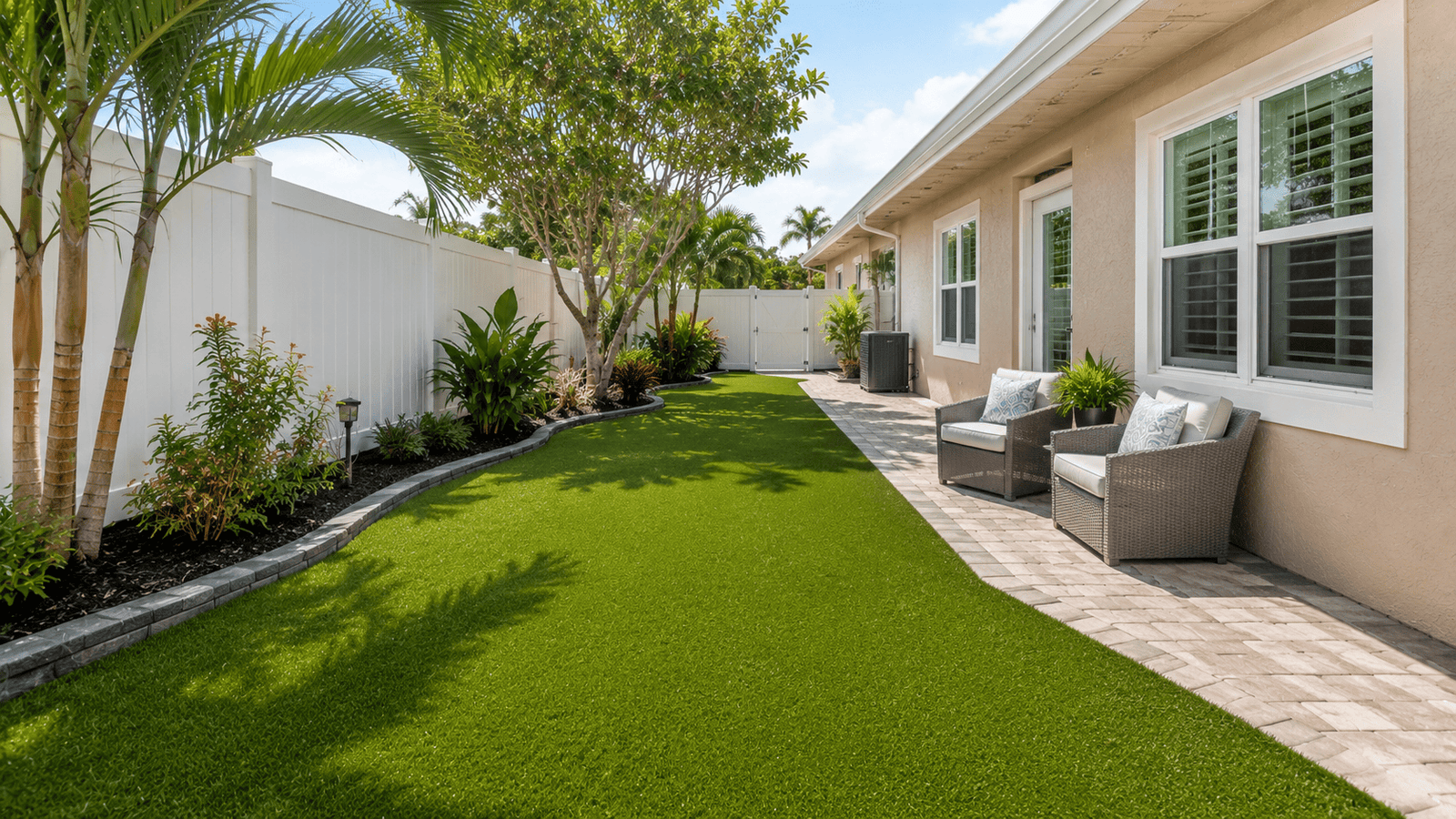 side yard transformation Brevard County project in Brevard County with a clean premium outdoor residential layout