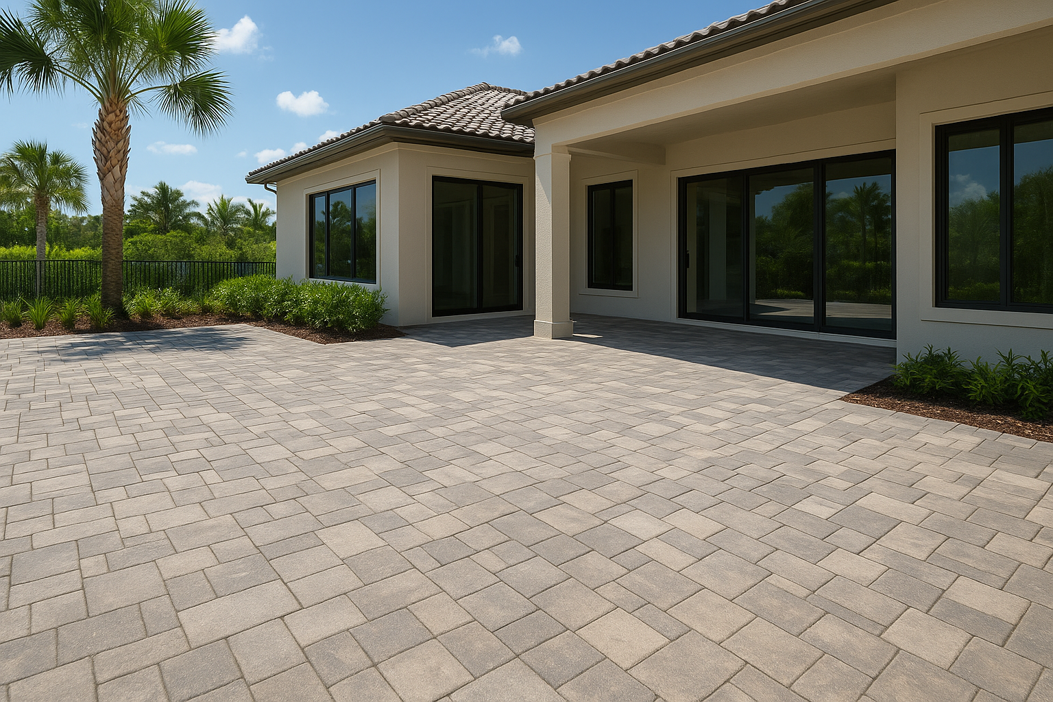 paver sealing June Park project in Brevard County with a clean premium outdoor residential layout
