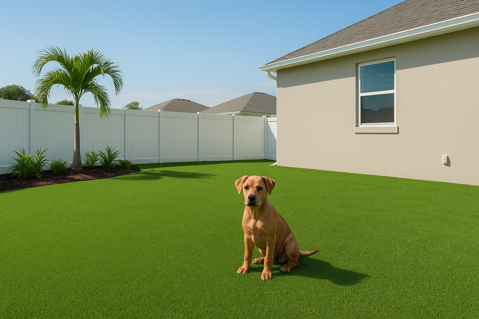 artificial turf for dogs Mims project in Brevard County with a clean premium outdoor residential layout