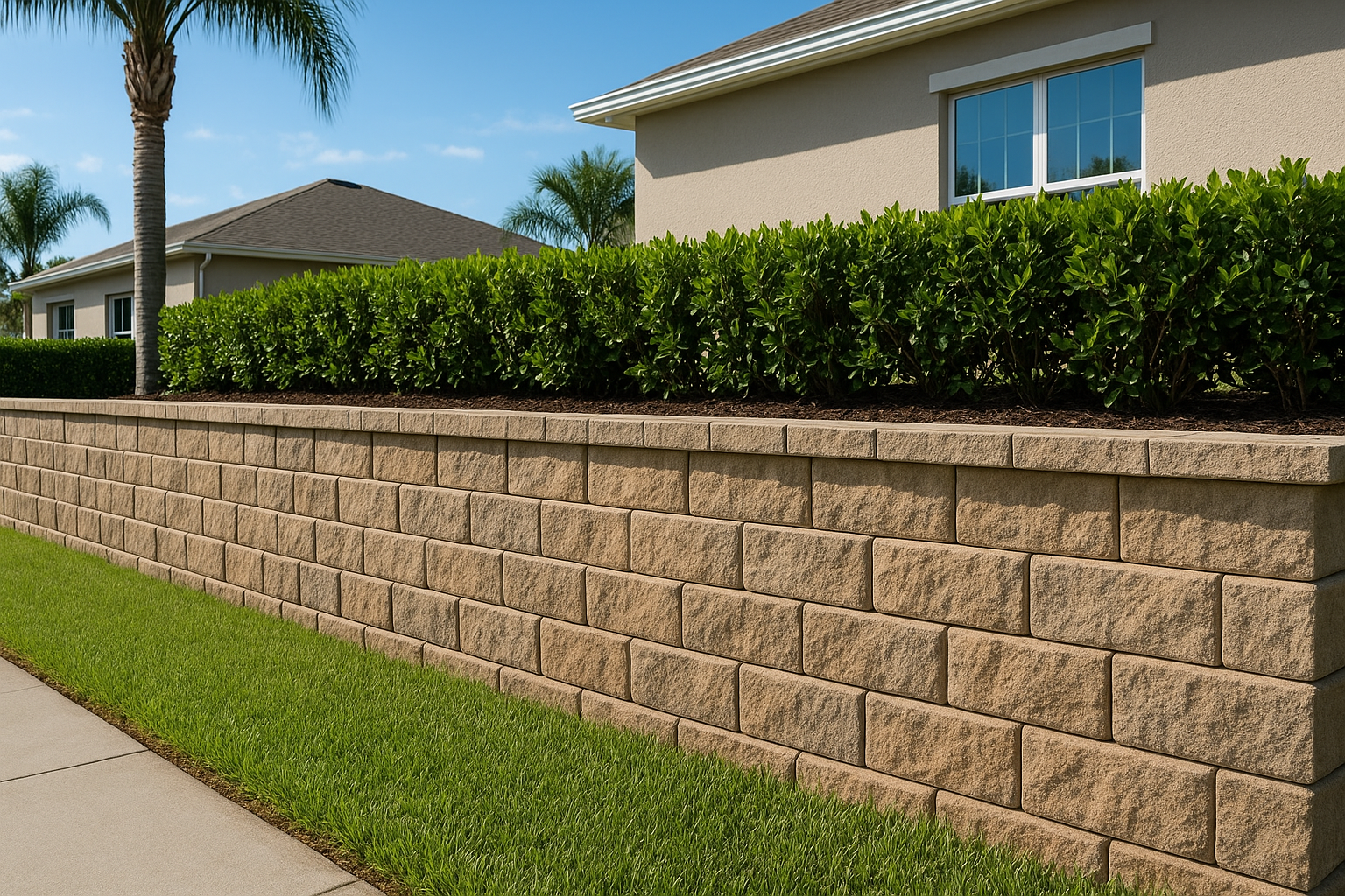 retaining wall cost Rockledge project in Brevard County with a clean premium outdoor residential layout