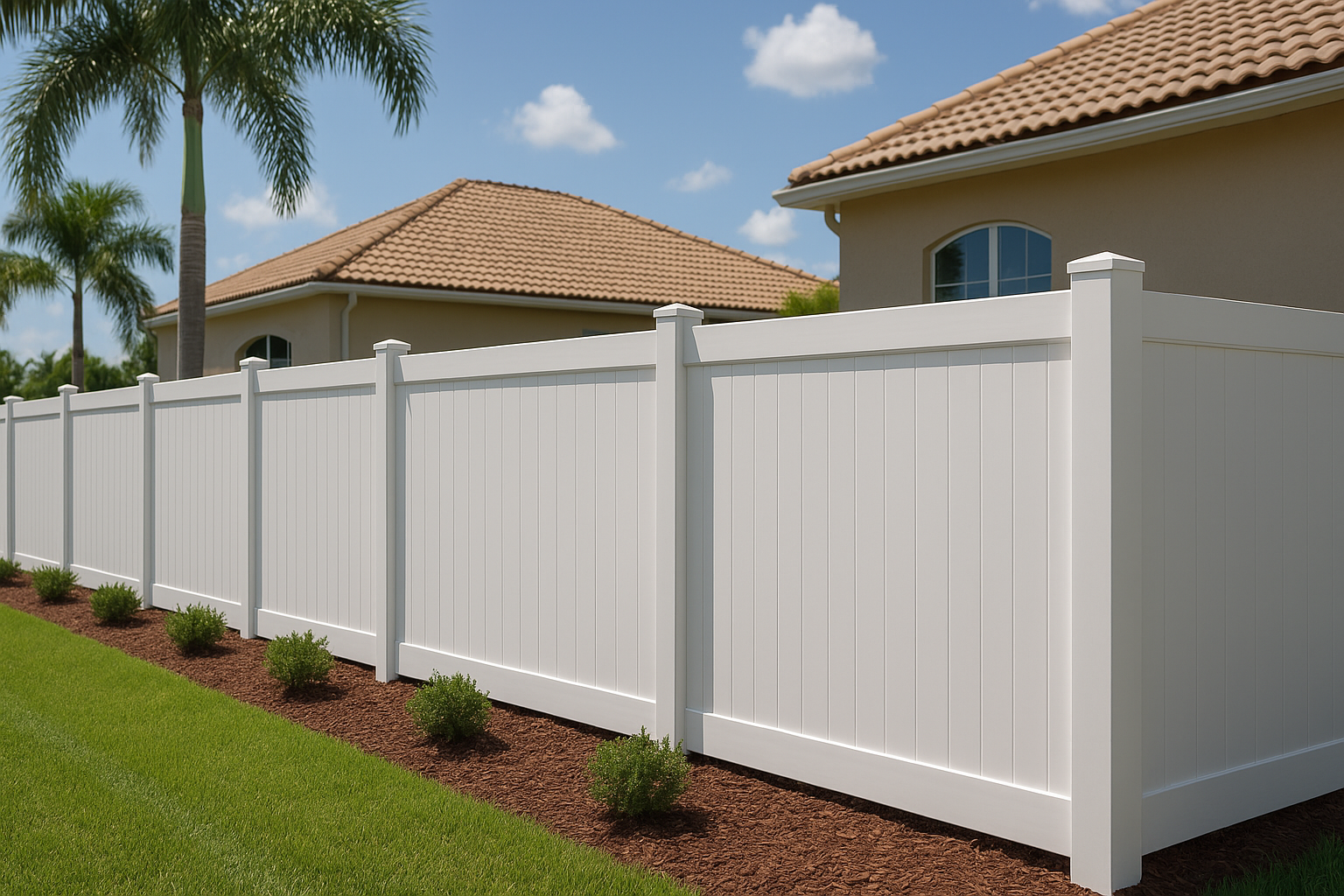 vinyl vs aluminum fence Cocoa project in Brevard County with a clean premium outdoor residential layout