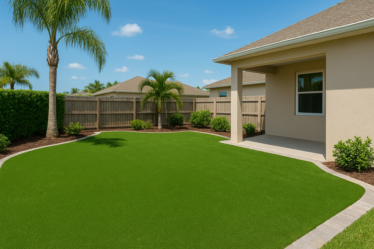 artificial turf for dogs Satellite Beach project in Brevard County with a clean premium outdoor residential layout