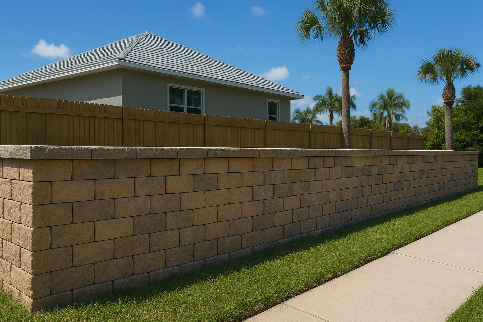 retaining wall cost Indialantic project in Brevard County with a clean premium outdoor residential layout