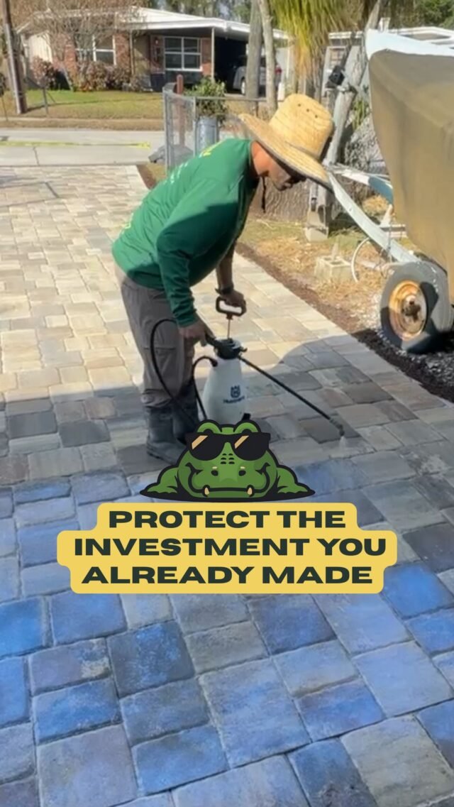Protect the investment you already made.

Sealing isn’t an “extra.” In Florida, it’s protection.

Sun. Rain. Humidity. Repeat.

That combination breaks down unsealed pavers fast.

Our sealing packages start at $600 and help:

✔ Lock in color
✔ Prevent erosion after storms
✔ Reduce weeds and staining

Maintenance now is cheaper than replacement later.

Get a quote today!
